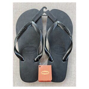 Havaianas Top Flip Flops Black – Men 11/12 (Women 13/14) - Brand New with Tags